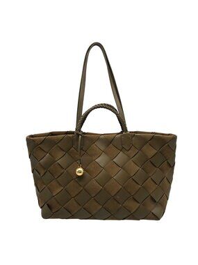 Rebecca Minkoff Brown Frankie Woven Tote Bag
